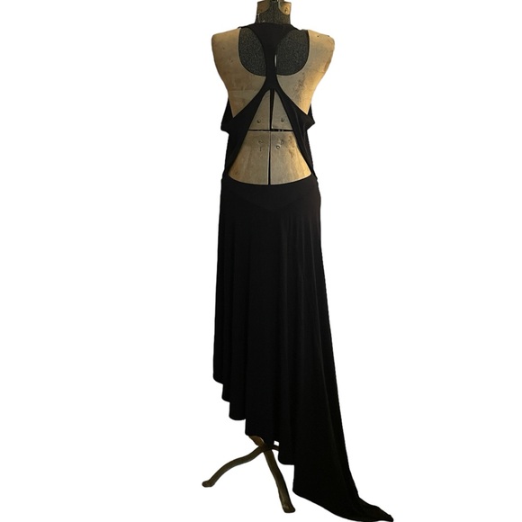 Free People FP Beach Bethany Cut Out Midi Dress Black NEW - Picture 6 of 9